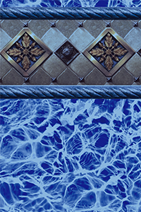 Findlay Diamond Bordered Liner Blue Bayview With Blue Diffusion