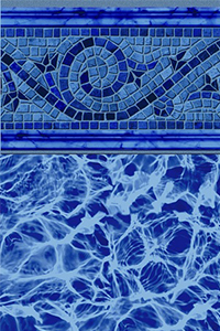 Findlay Diamond Bordered Liner Siesta Wave With Blue Diffusion