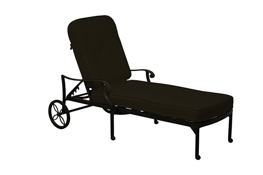 Anthracite Chaise Lounge with Wheels