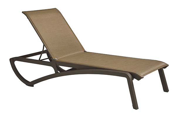 Cognac Resin Chaise Lounge
